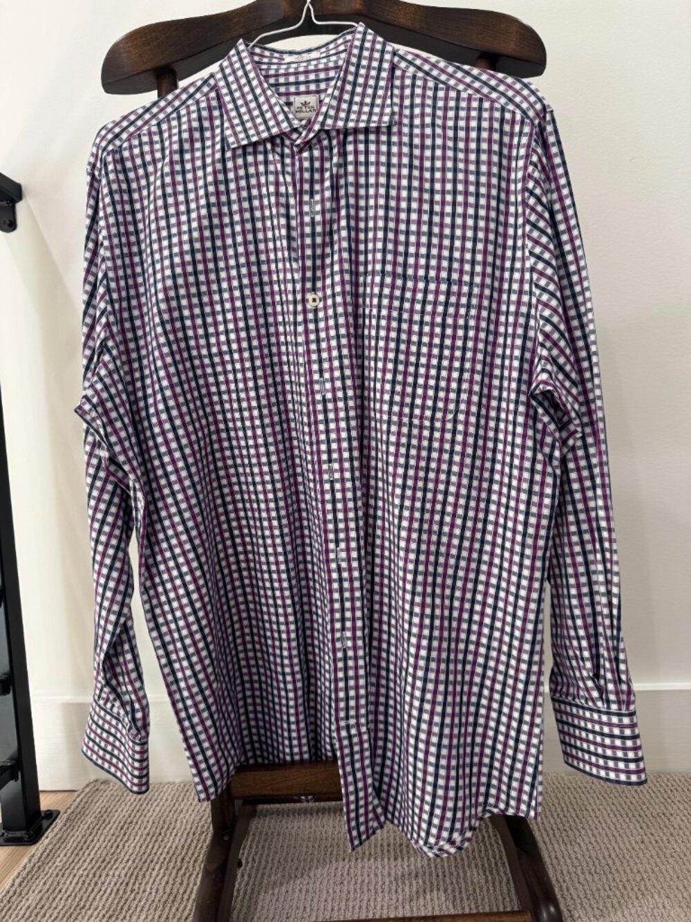 Peter Millar, purple/blue button down, L